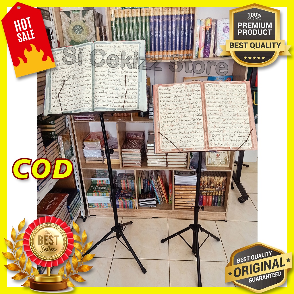 STAND MUSHAF AL QURAN JUMBO DUDUKAN BESI AL QURAN BESAR LANSIA untuk AL KUBRO B4 ORI PREMIUM