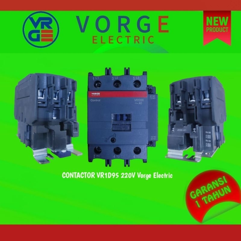 Kontaktor Contactor VORGE VR1D95 M7 VR1D95M7 setara LC1D95 LC1D95M7 garansi 1 tahun