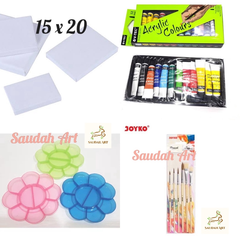 

LIMITLESS Paket Kanvas Lukis kanvas 15x2kuaspaletcat akrilik