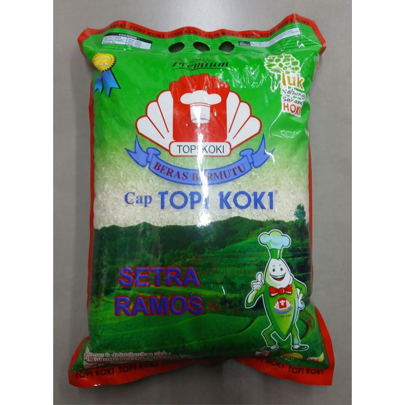 

Beras Premium Setra Ramos Topi Koki Setra Ramos Rice 5kg - HM, SI, HK, LM