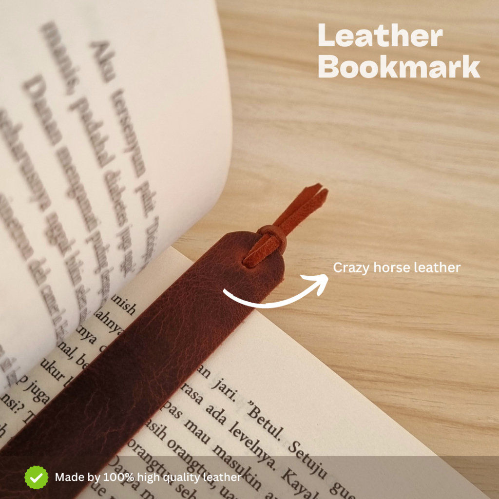 

Pembatas Buku Kulit Asli - Original Leather Bookmark Organizers