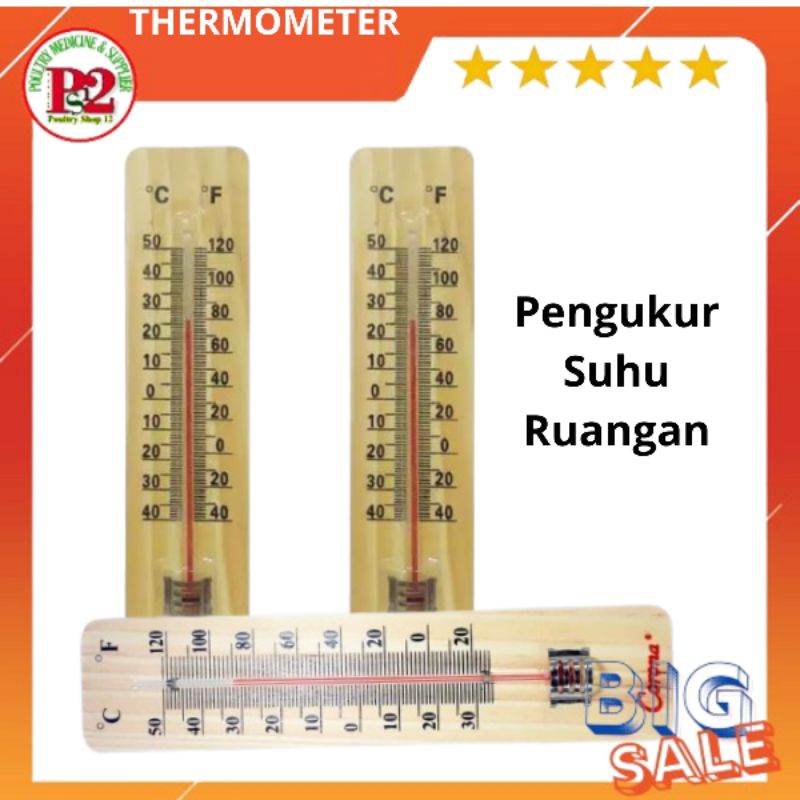 Thermometer Ruangan Termometer kayu Pengukur Suhu ruangan Pengukur suhu mesin penetas telur ayam pen