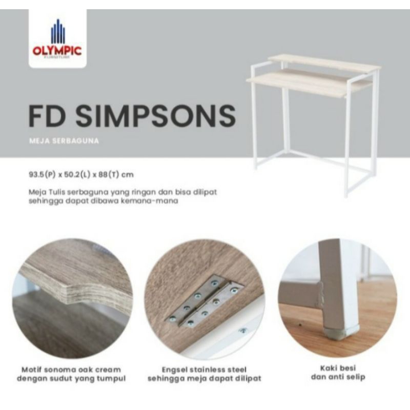 Meja Computer Calipso/ Meja Computer FD Simpsons