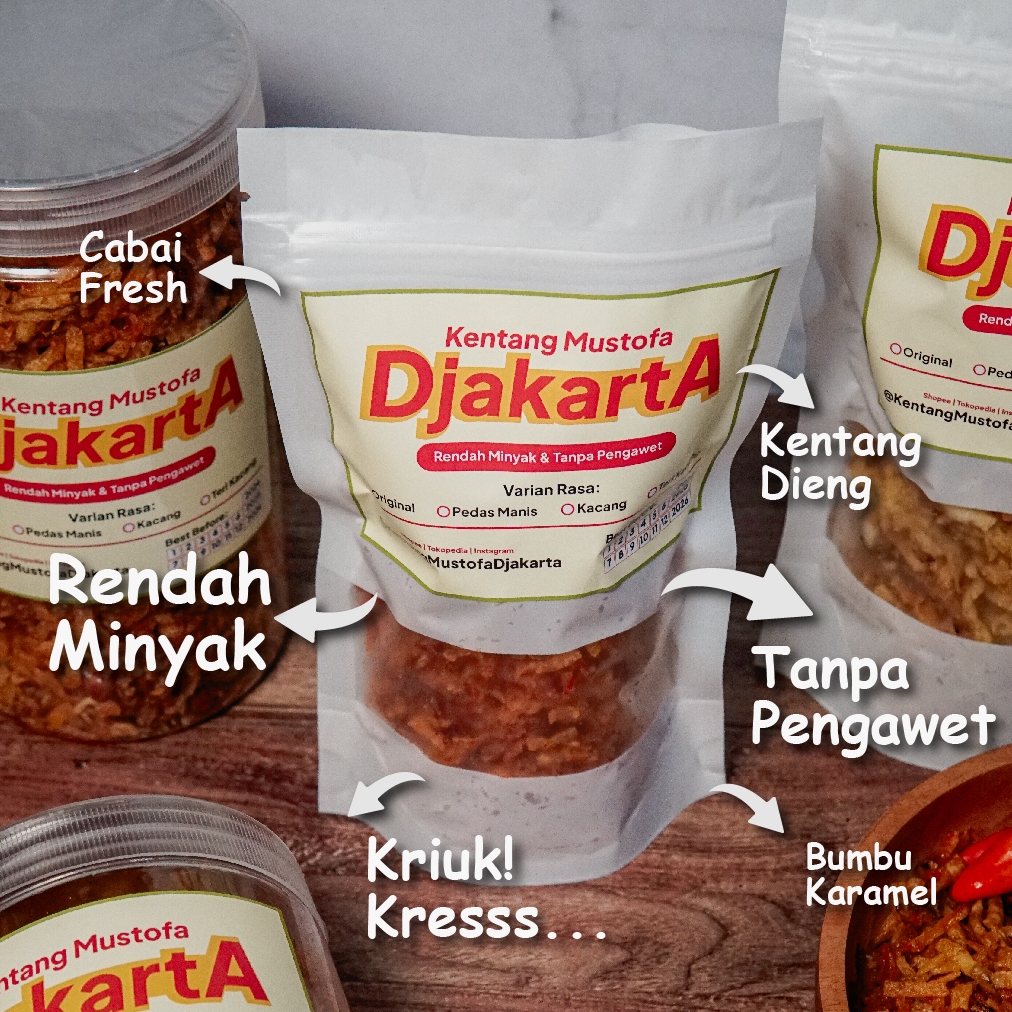 

Kentang Mustofa Mini Size Djakarta | Rendah Minyak dan Bebas Bahan Pengawet