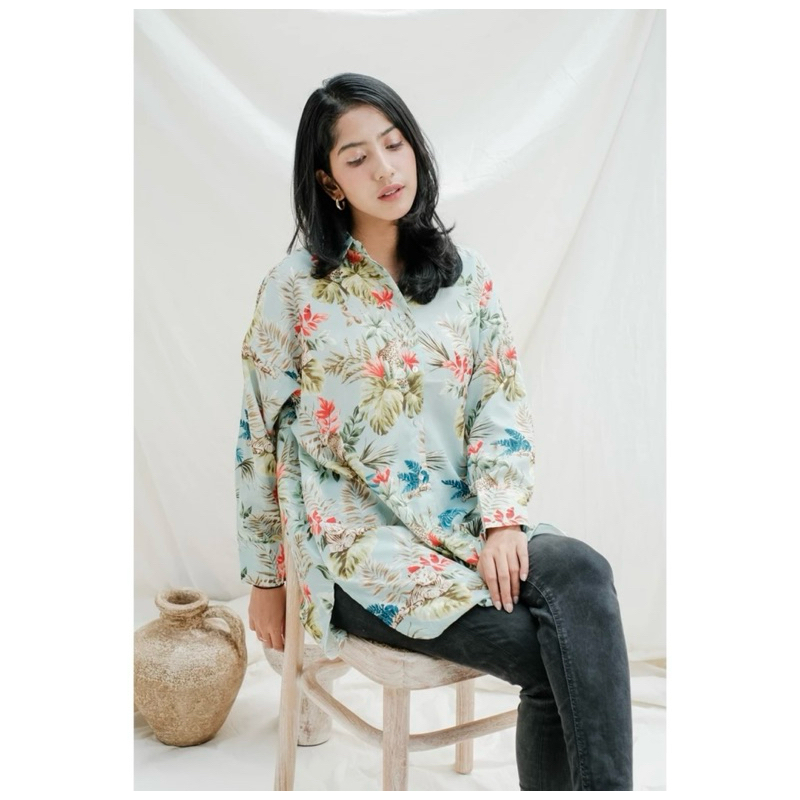 Preloved Gouw Tropical Maxi shirt