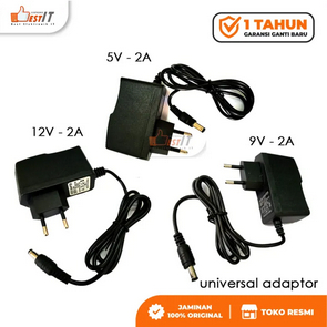 Adaptor 2 Ampere Universal Adaptor 5Volt 9Volt 12 Volt