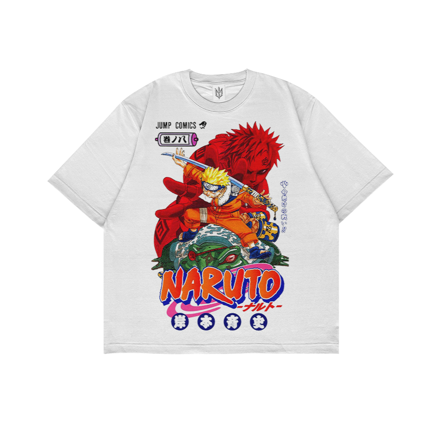 KAOS BAJU NARUTO GAARA| T-SHIRT OVERSIZE PUTIH STYLE Y2K VINTAGE BOOTLEG GRUNGE | PRIA WANITA DEWASA