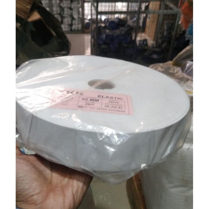 karet elastis kolor ykk putih 5cm
