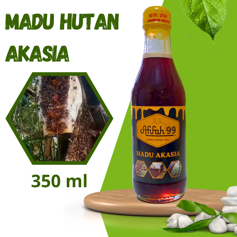 

Madu Hutan Akasia Afifah 99 (350 ml) Madu Akasia - Madu Hutan Asli Murni Raw Honey