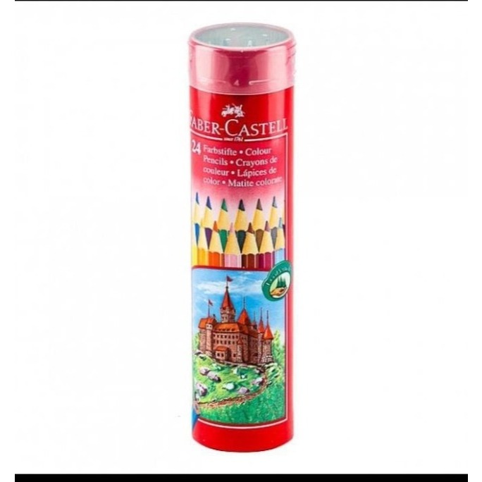 

Pensil warna Faber Castell 24 Classic round tin/Kemasan kaleng
