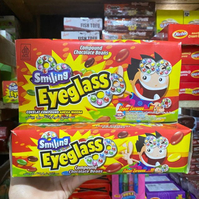 

SMILLING EYEGLASS COKLAT / PERMEN KACAMATA BOX