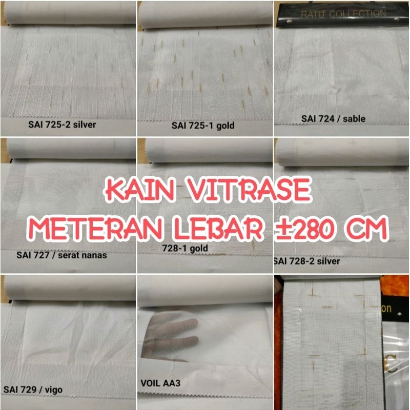 Kain Vitrase Polos Putih meteran