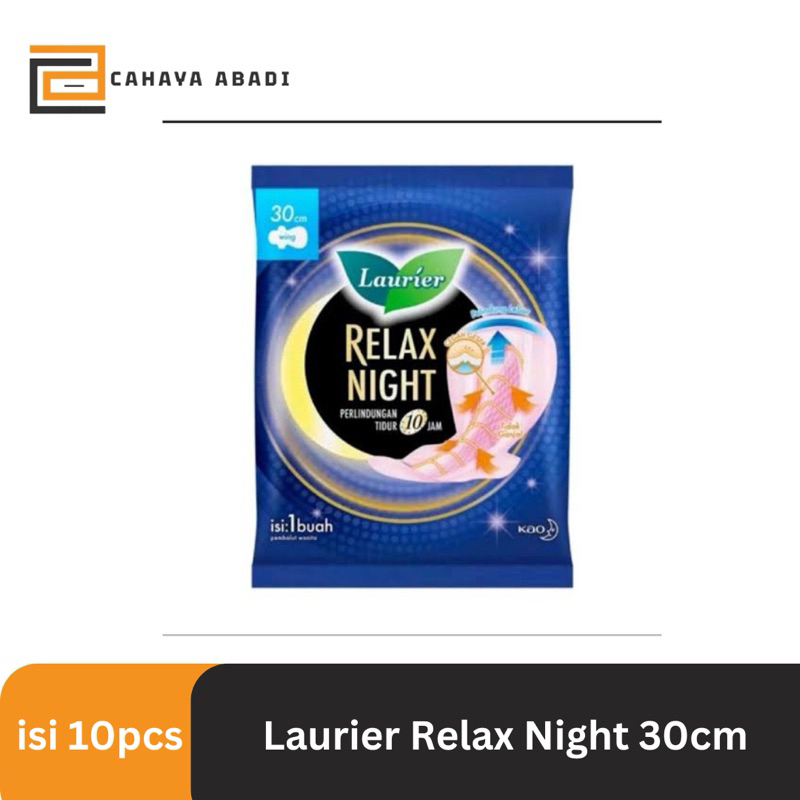 Pembalut Laurier Relax Night 30cm [Renceng isi 10 Sachet]