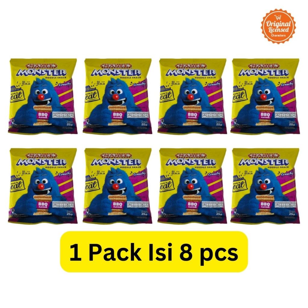 

Mamee Monster Noodle Snack (BBQ) isi 8 packs (Asli)