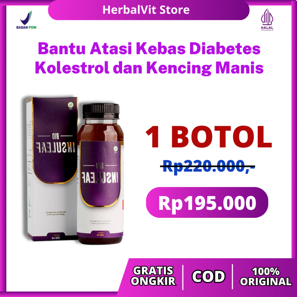 

Bio Insuleaf 100% Original | Mampu Mengatasi Kebas Diabetes Kolestrol dan Kencing Manis