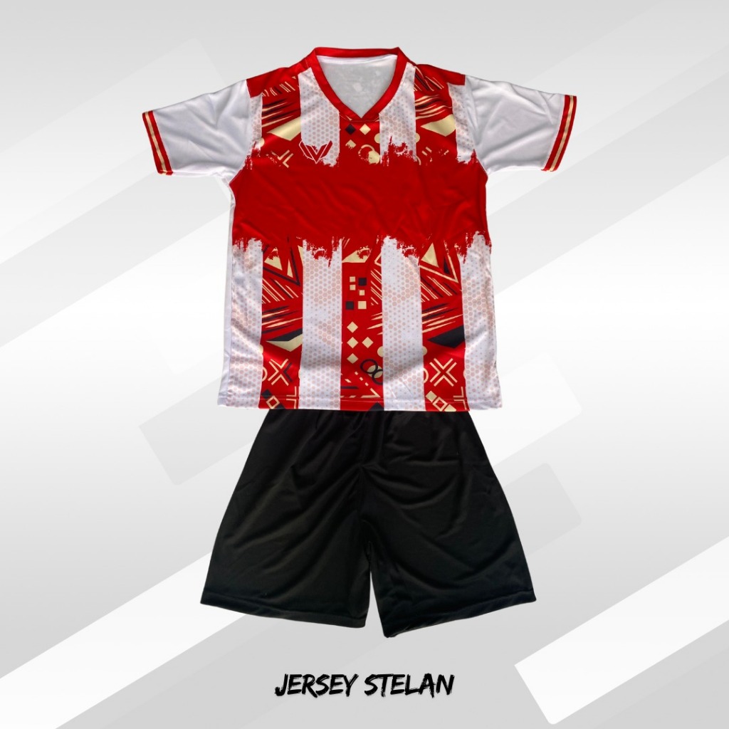 Jersey Baju Bola Futsal Volly Dewasa Setelan Depan Full Printing Dry Fit Pria Wanita 1 set