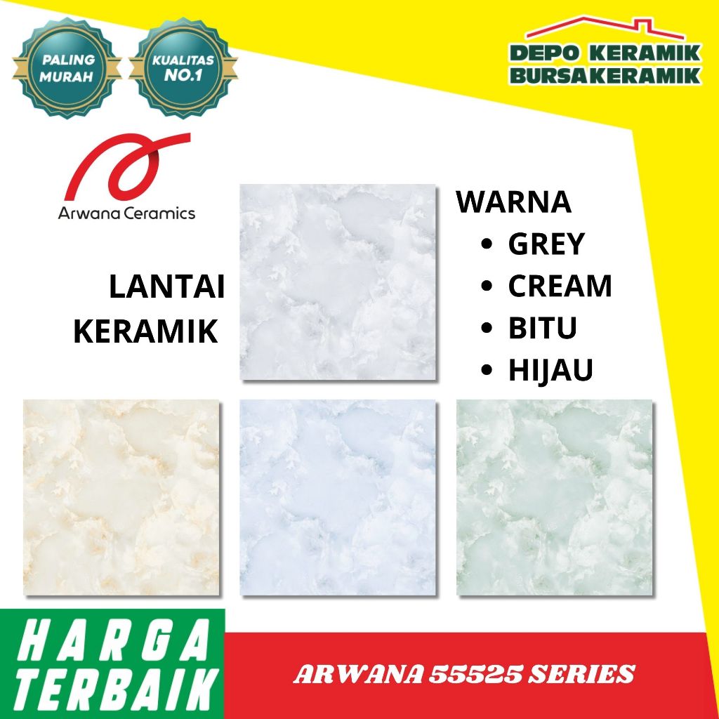 ARWANA 40X40 AR 55525 CREAM G1 / ARWANA 40X40 AR 55525 GREY G1