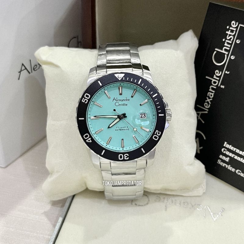 ALEXANDRE CHRISTIE PRIA AC6141 AUTOMATIC SILVER BLACK BLUE ORIGINAL