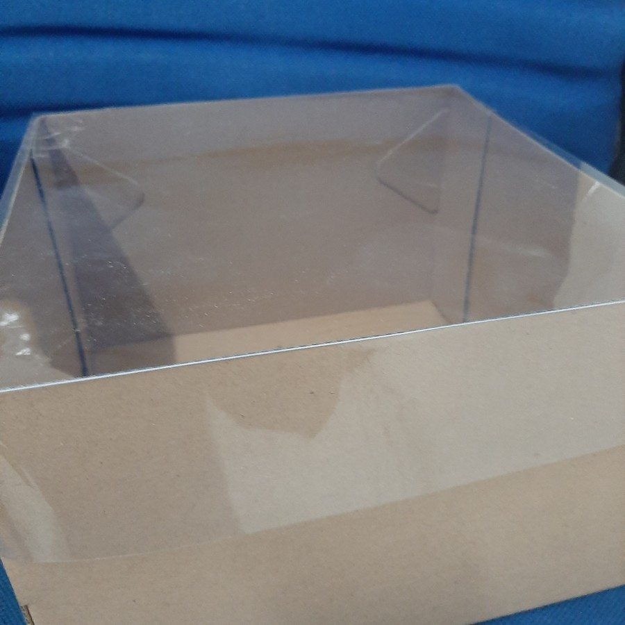 

5 pcs box polos bahan bawah corrugated dus cake jendela mika polos premium ukuran 25 cm
