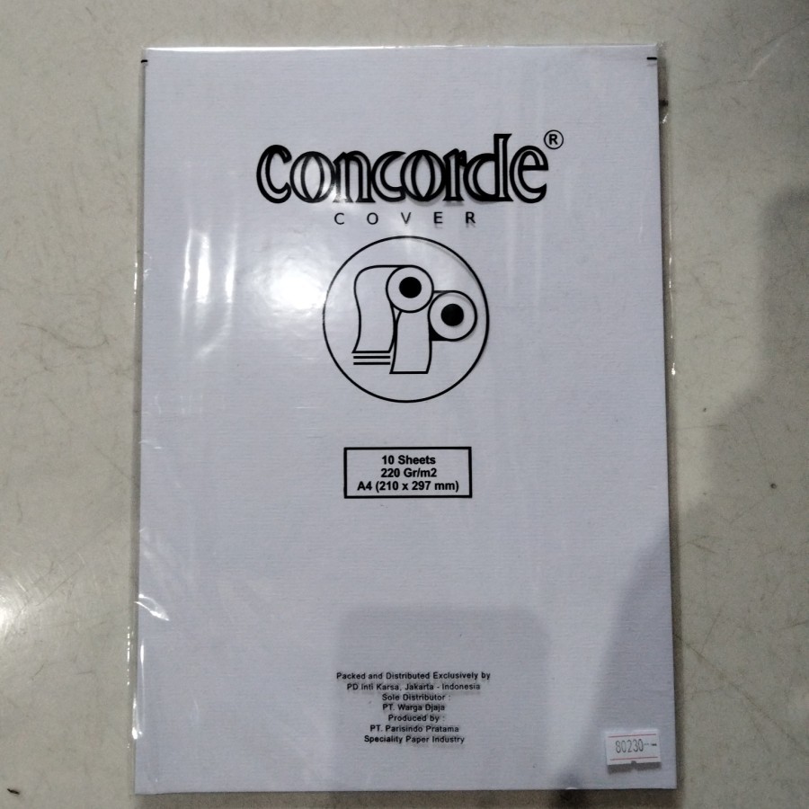 

Kertas Concorde 220gram A4 isi 10 lembar