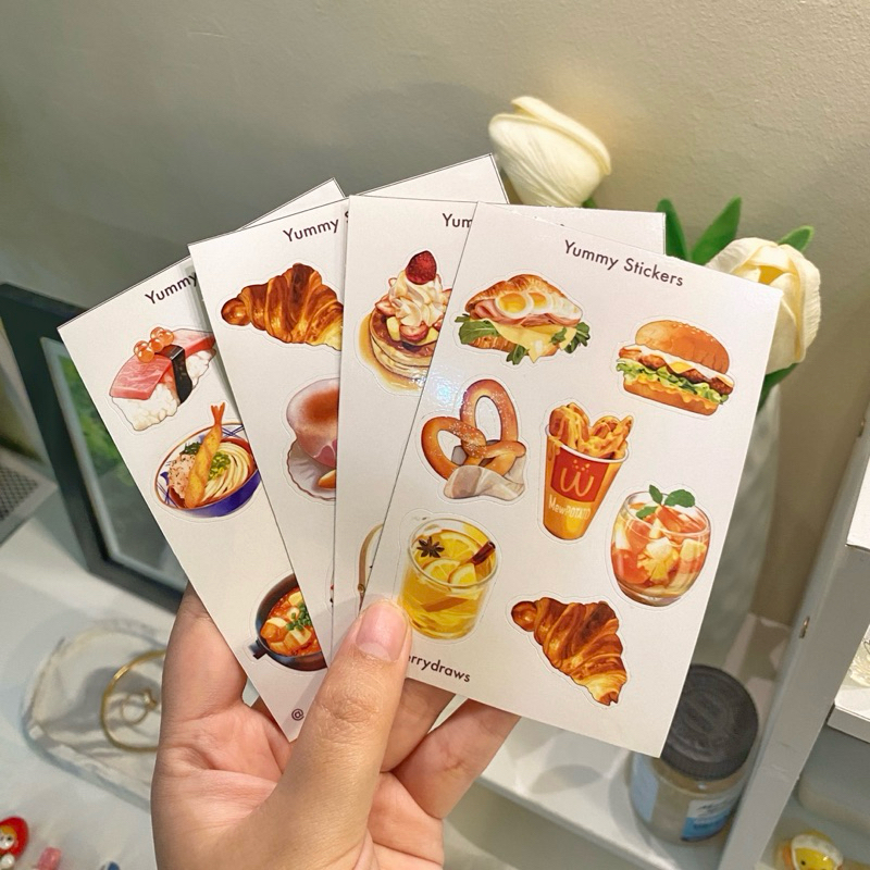 

Yummy Foods Sticker Sets - stiker lucu untuk dekorasi dan jurnal