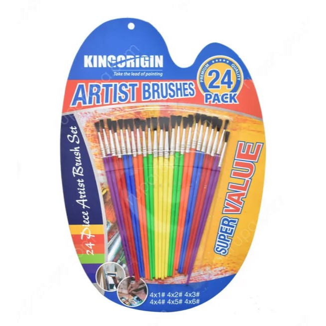 

Kingorigin Set Kuas Cat Lukis 24 Pcs