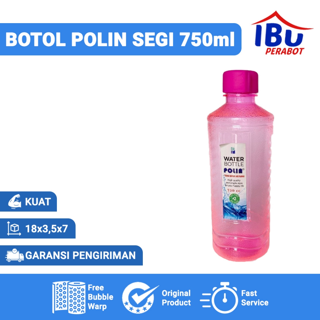 BOTOL POLIN SEGI 750ml / botol plastik / botol minum