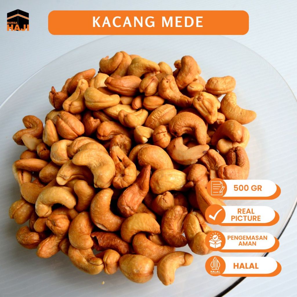 

Kacang Mede Mete Premium 100gr Gurih Lezat Matang Cashew Vitamin & Kalsium Sama Dengan Almond Susu - KACANG MEDE 100GR