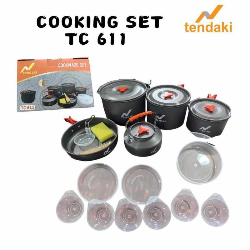 TENDAKI COOKINGSET COOKING SET TYPE TC 611 600 500 308 300 200 NESTING PANCI TEKO KETTEL NISTING BES