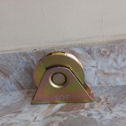 TOT RODA GERBANG PAGAR RODA PAGAR RUMAH MODEL V 100 MM RODA BESI PAGAR RODA