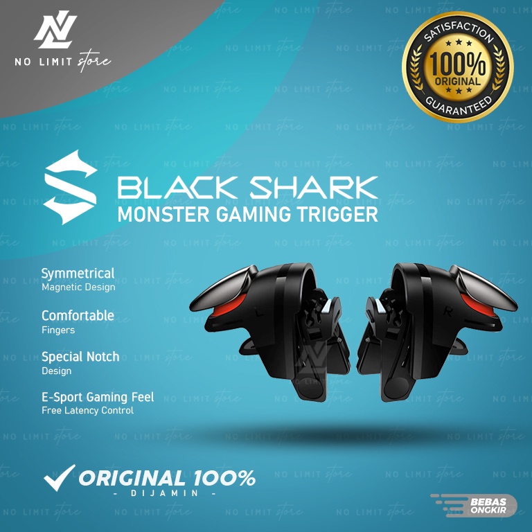 KODE A13N BLACK SHARK Monster Gaming Trigger L1 R1 Controller Gaming PUBG  FF