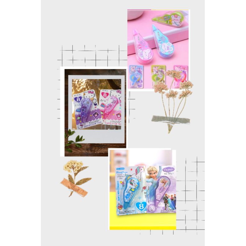 

correction tape/stipo/tipe ex/type ex/ tipEx/pita koreksi kertas fancy lucu