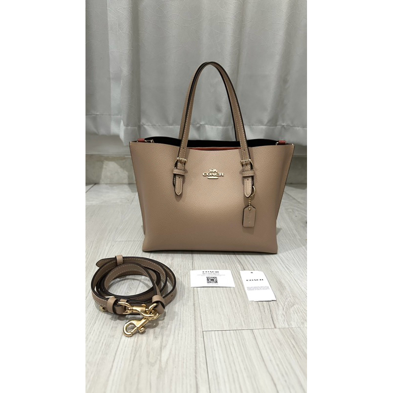 Coach Mollie 25 Taupe Oxblood / PRELOVED