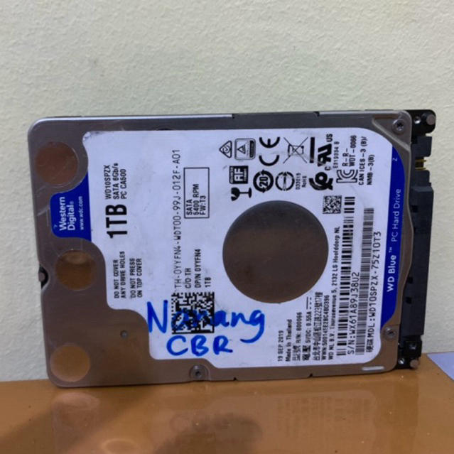 HDD LAPTOP 1TB WD BLUE SENTINEL 100%