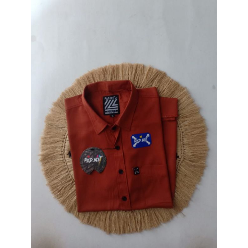 Kemeja Polos Cowok Kekinian