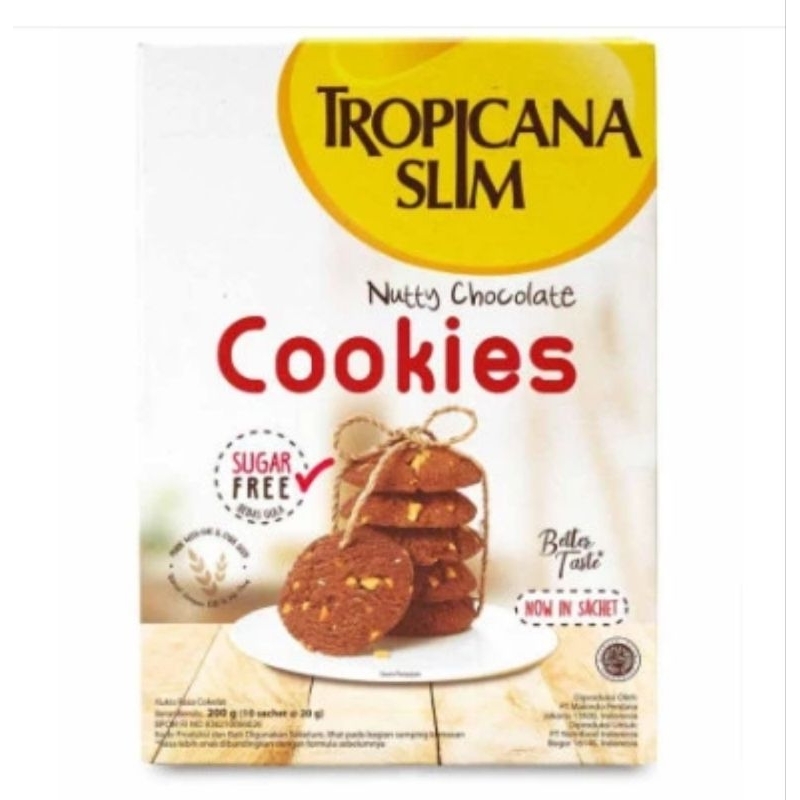 

Tropicana Slim Diabetamil Cookies Nutty Chocolate 200GR |Biskuit coklat