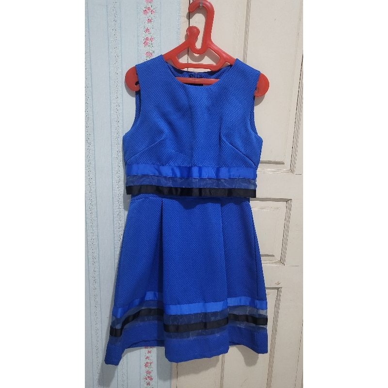 Dress wanita preloved / Gaun biru / Gaun pesta