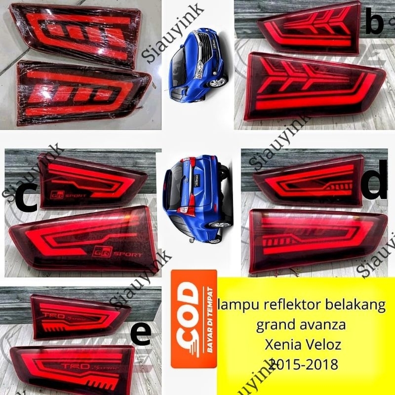 lampu reflektor belakang grand Avanza Xenia Veloz 2015 2016 2017 2018