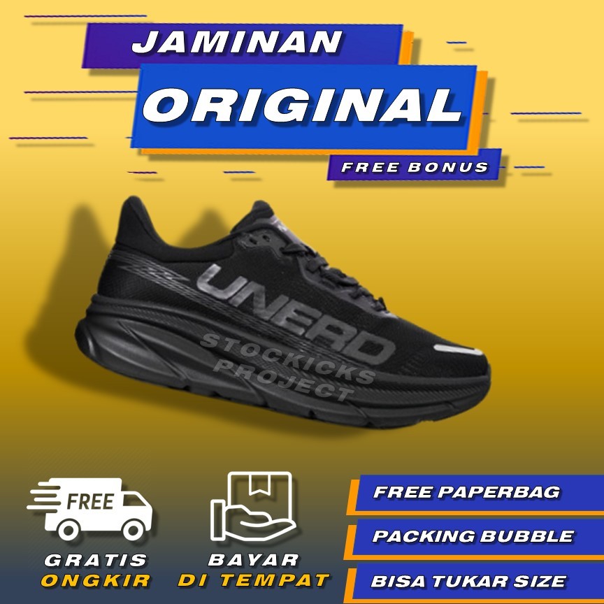 Sepatu Unerd Sombra Black Aura Original Sepatu Olahraga Sport Running Unerd Sepatu Olahraga Lari Une