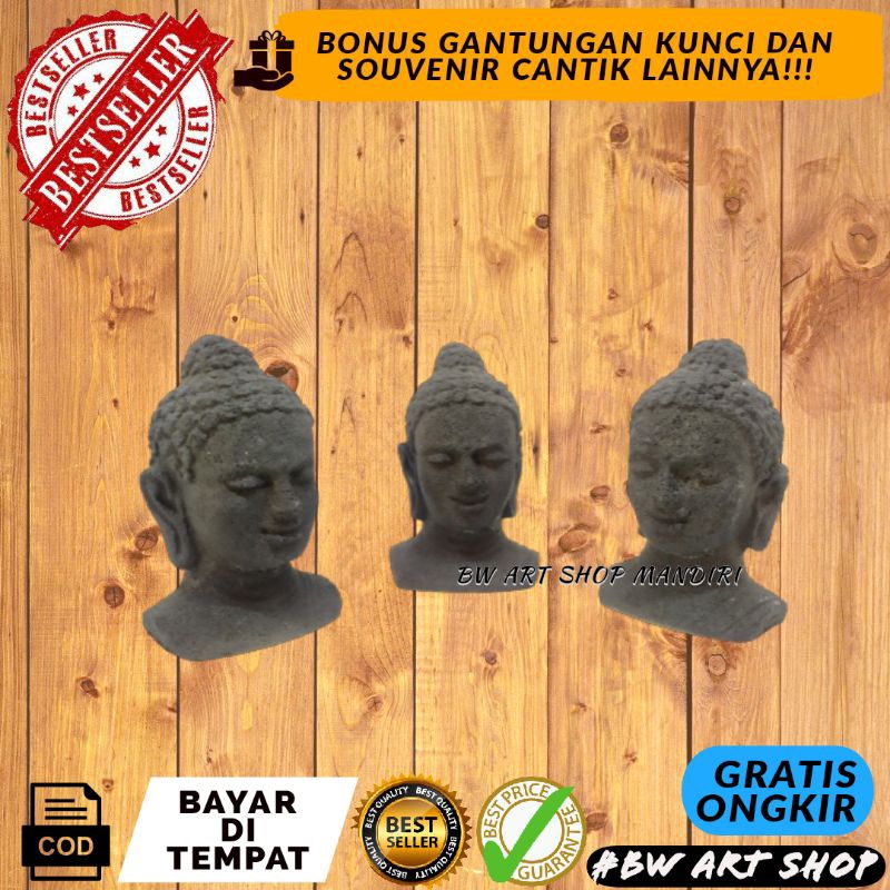 PATUNG KEPALA BUDHA 7 CM | PATUNG AQUARIUM | PATUNG MURAH | PATUNG BATU MURAH