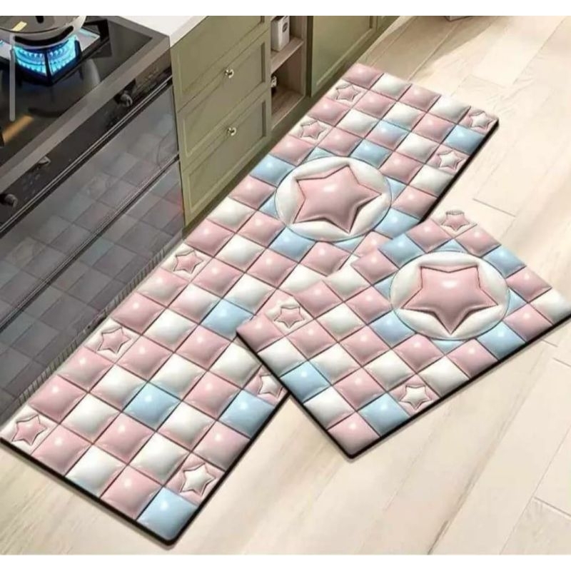 A - KESET KAKI 2IN1 DIATOMITE Keset Dapur 2in1 Keset Dapur MINIMALIS Anti Slip  DAPAT 2 PCS