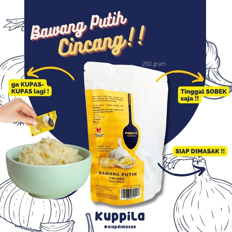 

Bawang Putih Cincang Siap Masak Kuppila