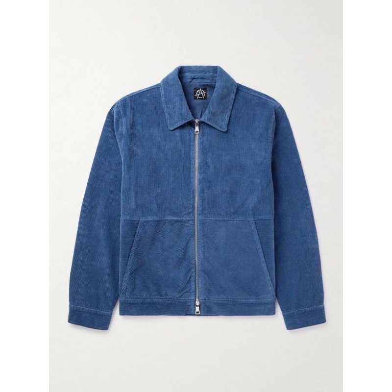 CLOUDY SKY Jaket Boxy Corduroy Pria Navy