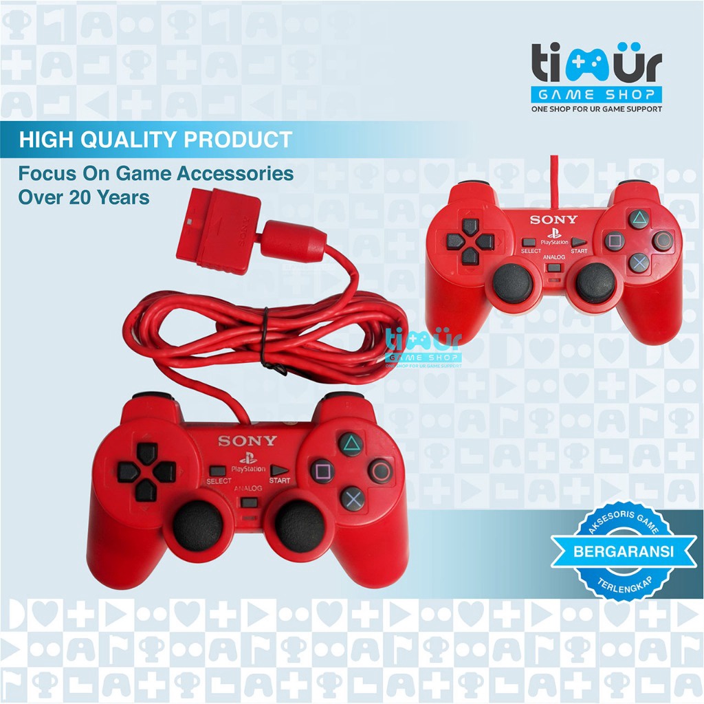 TERBARU Stik Stick PS2 Original Ori Pabrik Elite Warna Merah