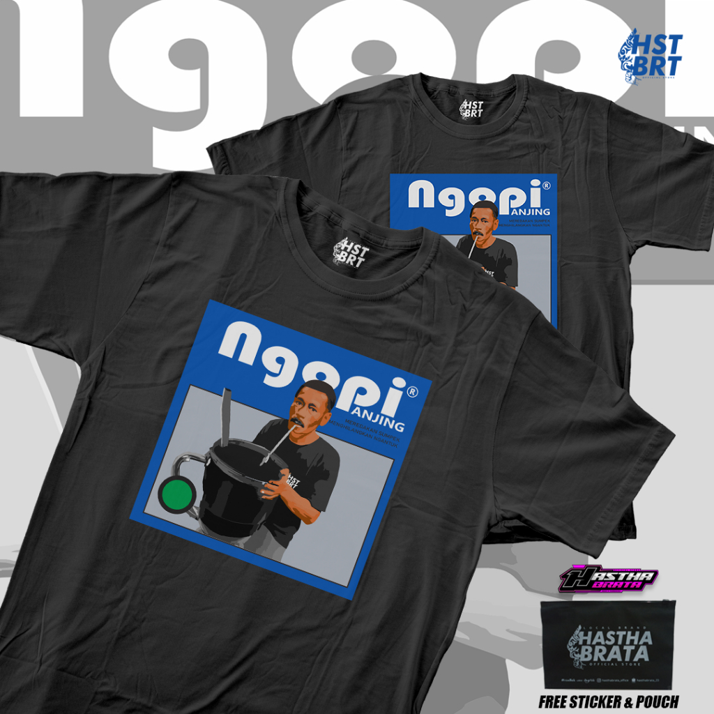 Kaos Lucu/kaos kopi/kaos plesetan/kaos custom/kaos nyaman/kaos ngopi anjing