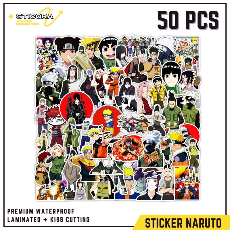 

[50 Pcs] Stiker Pack Naruto Vinyl Waterproof Laminated Dekorasi Laptop Handphone Thumblr