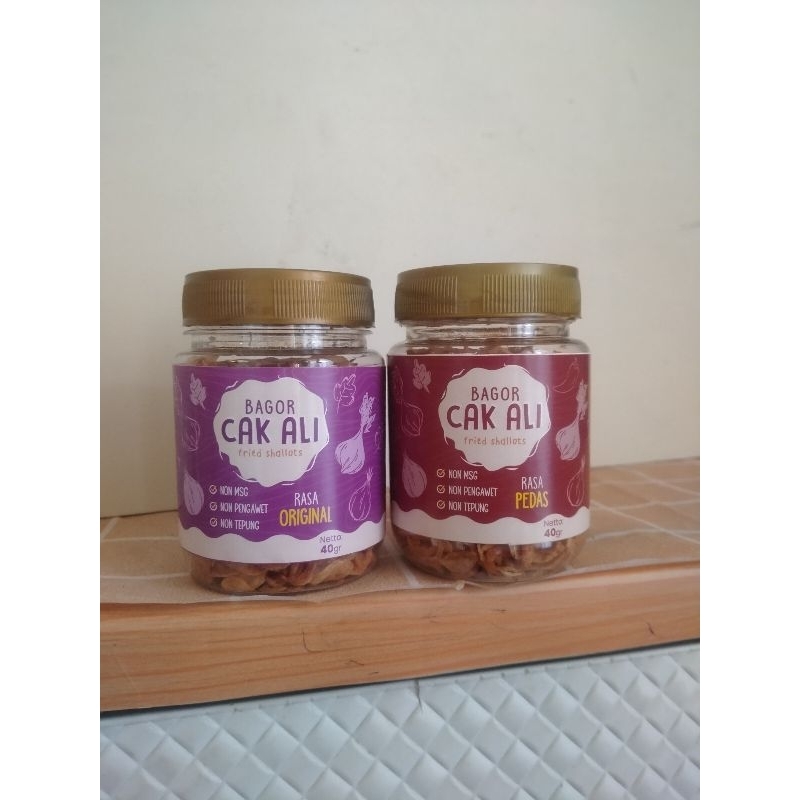 

(BAGOR CAK ALI 40gr) Bawang Goreng Pedas / Original 100% NON TEPUNG