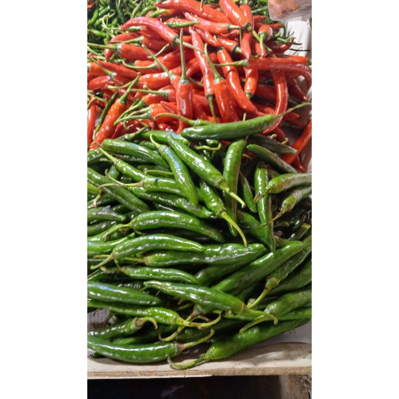 

cabai campur 2macam tw ijo tw merah 250gram