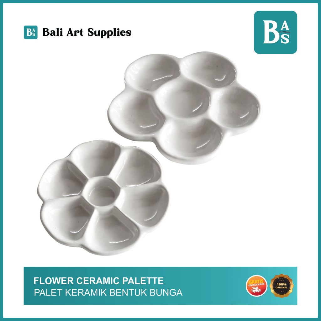 

Flower Palette Ceramic / Palet Keramik / Palet Cat / Peralatan Melukis dan Menggambar Terlengkap dari Bali Art Supplies