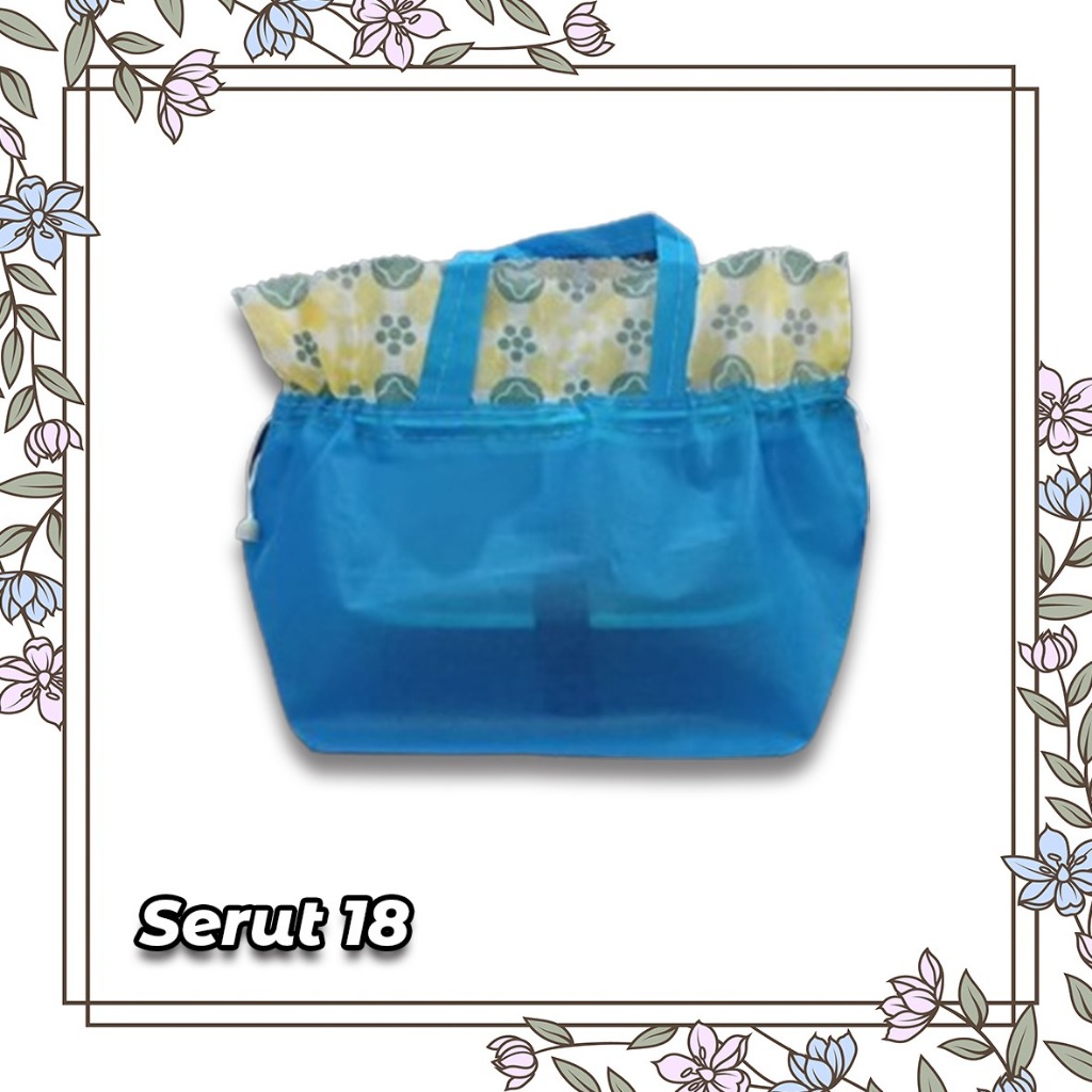 

(12 Pcs) Tas Spunbond Serut Hajatan Tipis Tas Kotak Nasi/ Box 18x18 (40 GSM)